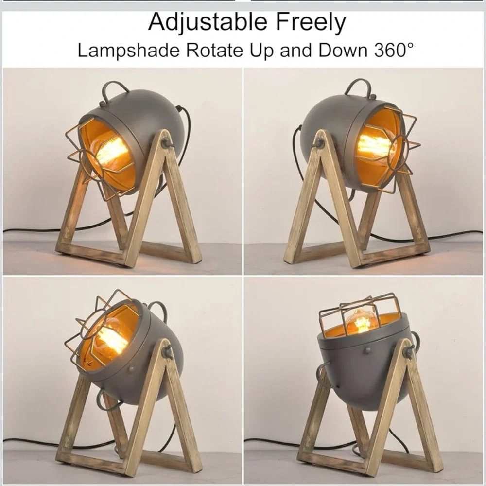 Vintage Retro Industrial Table Lamp - Picture 8 of 9